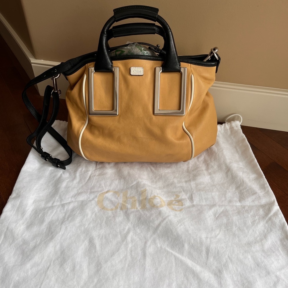 Chloe Tan and Black Shoulder Bag